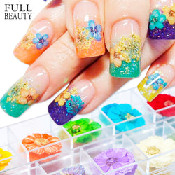 3D Dried Flower Theme | Nail Art Decals