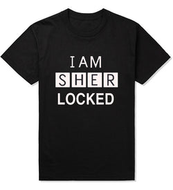 Novelty I AM SHERLOCKED Cotton Shirts